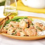 Thailändische Kokosnuss-Curry-Garnelen