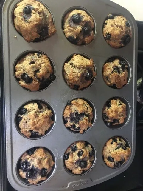 Vollkorn-Muffins mit Heidelbeeren und ohne Zuckerzusatz