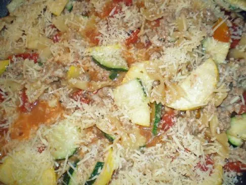 Pasta mit Puten-Parmesan