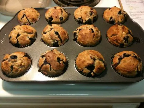 Bananen-Blaubeer-Joghurt-Muffins