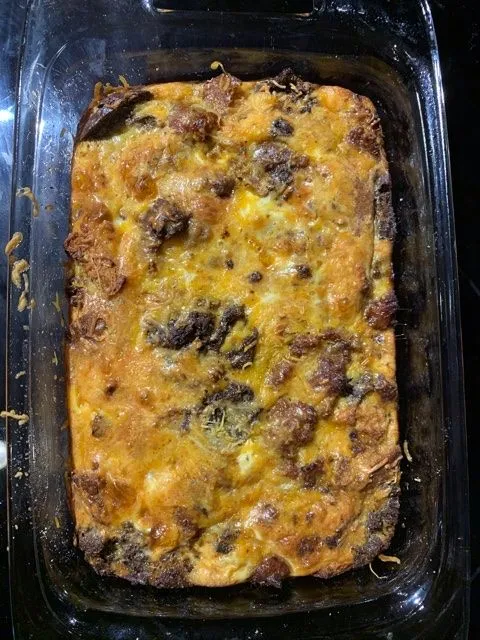 Weihnachtsfrühstück Brotauflauf