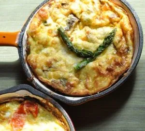 Leichte Speck- und Grießauflauf