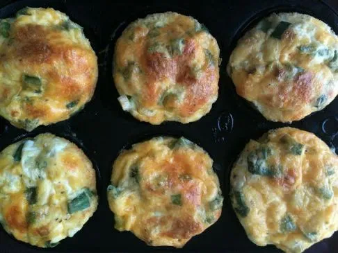 Bacon, Ei, Zwiebel und Käse Muffins