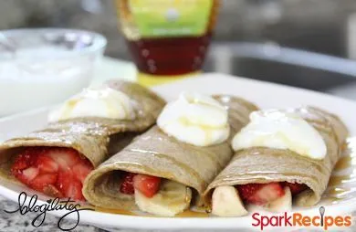 Einfache Obst-Crêpes