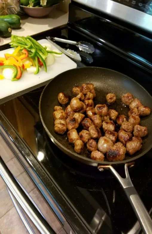 Italienische Wurst und Paprika