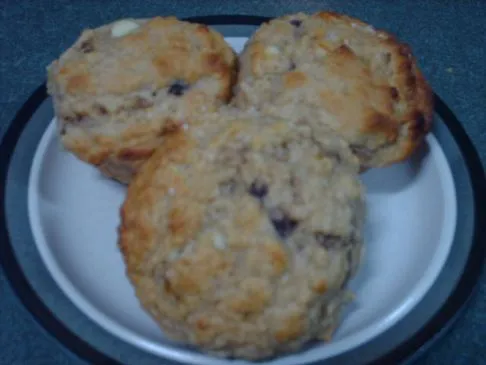 Bananen- und Weiße Schokolade Muffins