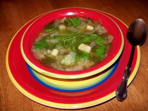 Grüne Reinigungssuppe