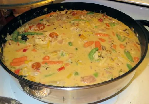 Thailändisches Gemüse mit Hähnchen