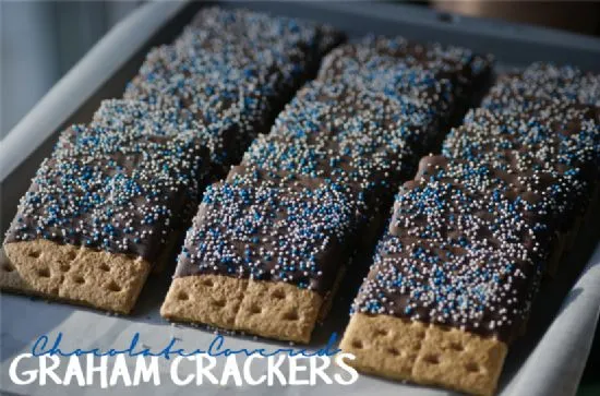 Mit Schokolade überzogene Graham Crackers