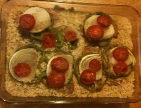 Leckeres Schweinekotelett-Bake (mit 3 Gemüse)