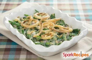 Grüne Bohnen und Pilzauflauf