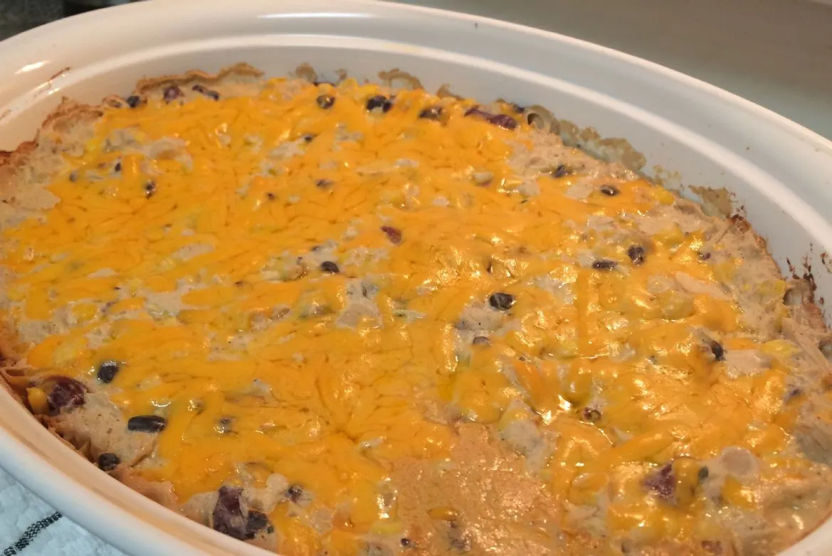 Enchilada-Auflauf mit Putenhackfleisch