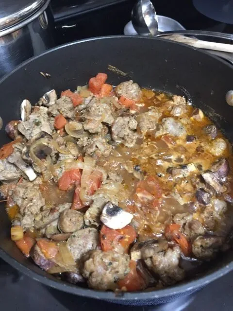 Süßer italienischer Wursttopf