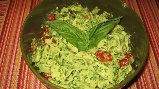 Pesto-Hühnchen-Pasta