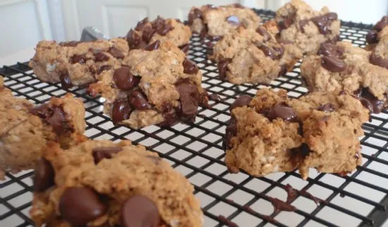 Erdnussbutter-Haferflocken-Dunkle Schokoladenkekse