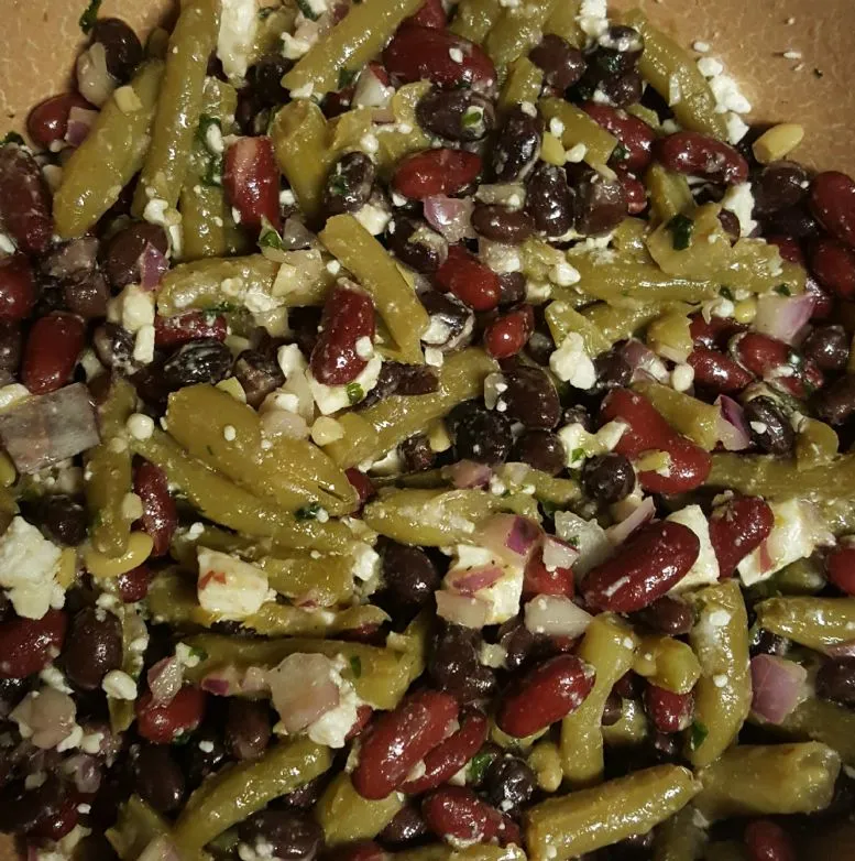 Dreibohnensalat mit Feta