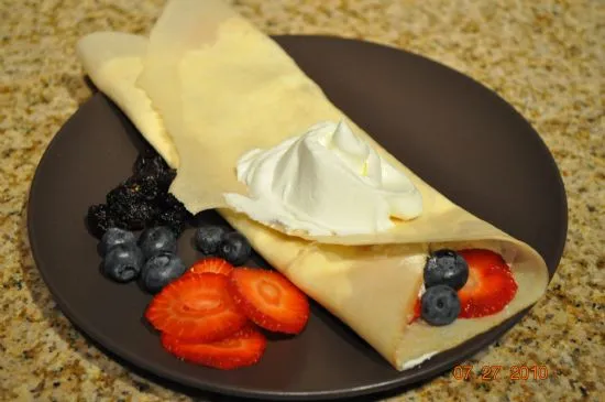 Crepes mit Beeren in 3 Minuten oder weniger