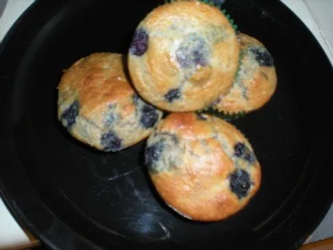 Vikis leckere Low Carb/Low Fat Vollkorn-Heidelbeermuffins