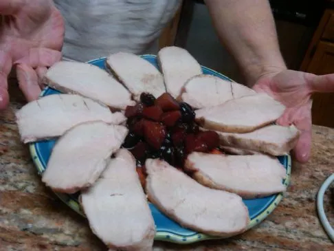 Im Ofen gegrillter Schweinebraten