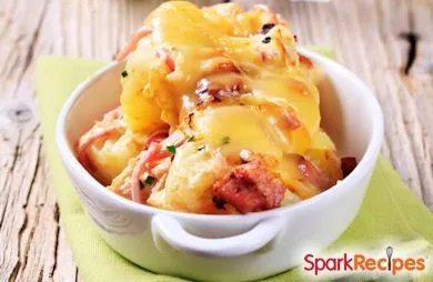 Slow Cooker Schinken und überbackene Kartoffeln