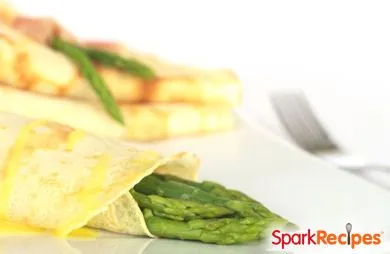 Krabben- und Spargel-Crepes