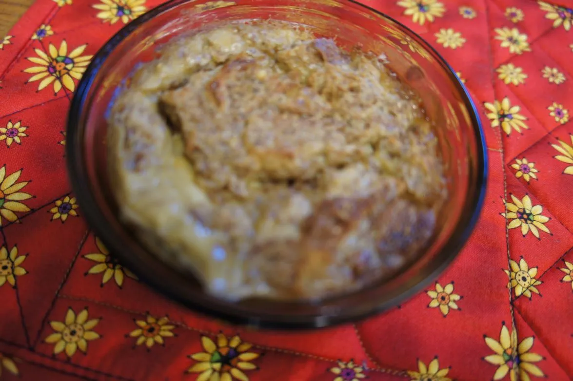 Brotpudding für eine Person