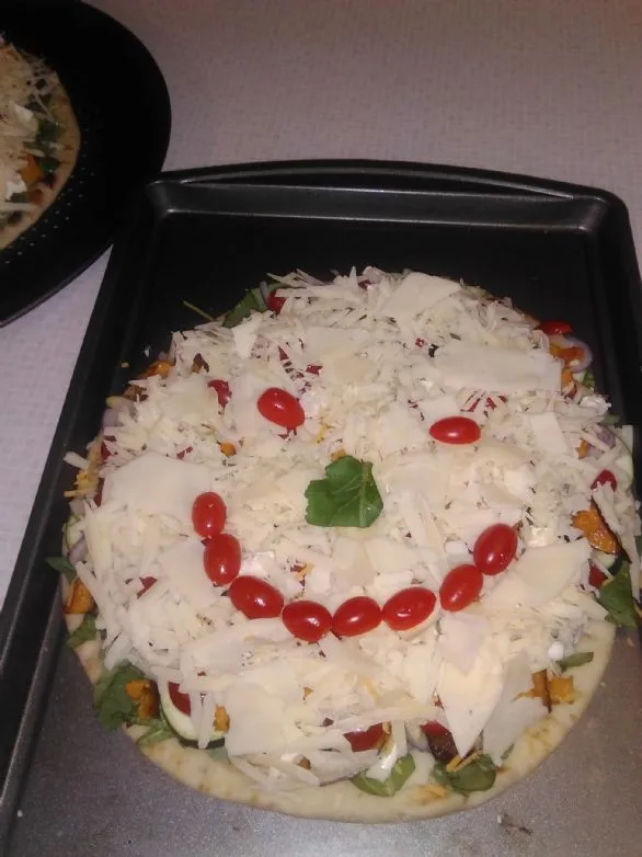 Butternut-Kürbis-Gemüse-Pizza