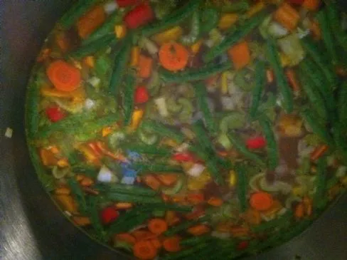 Grünkohl- und Gemüsesuppe