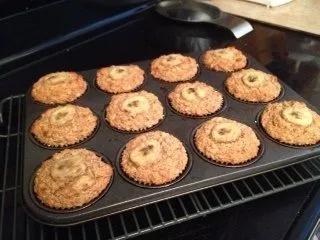 Erdnussbutter-Bananen-Muffins