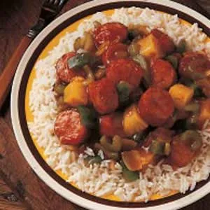 Räucherwurst-Abendessen