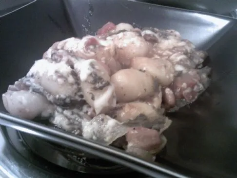 Gnocchi-Pfanne mit Spinat und Pintobohnen