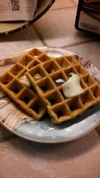 Whey-Protein-Waffeln mit Würzmitteln im Wurststil