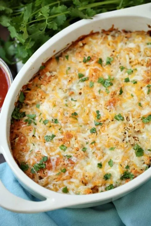 Weight Watcher Hühnchen Taco Auflauf