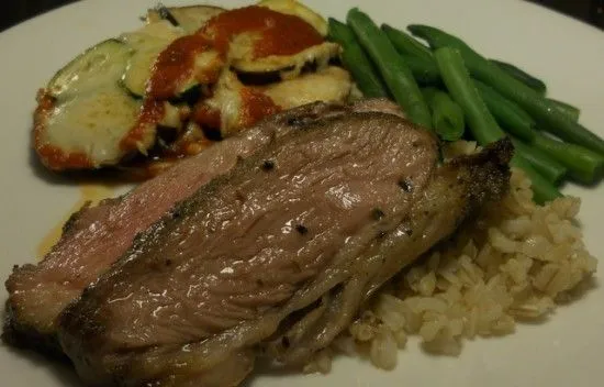 Lamm mit Vollkornreis und Brokkoli