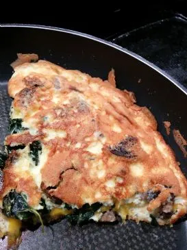 Low-Carb-Grünkohl-Pilz-Frühstücks-Omelette
