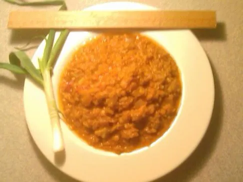 Currysuppe mit Masoor-Dahl (rote Linsen)