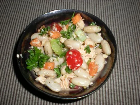 Lachs-Bohnen-Salat