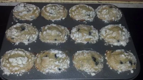 Dunkin Hines Blaubeer-Streuselmuffins (mit griechischem Joghurt anstelle von Öl)
