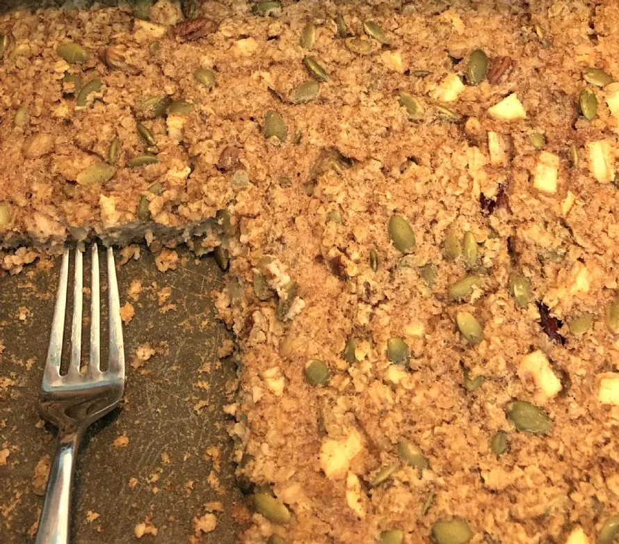 Omega-3 gebackenes Apfel-Haferflocken