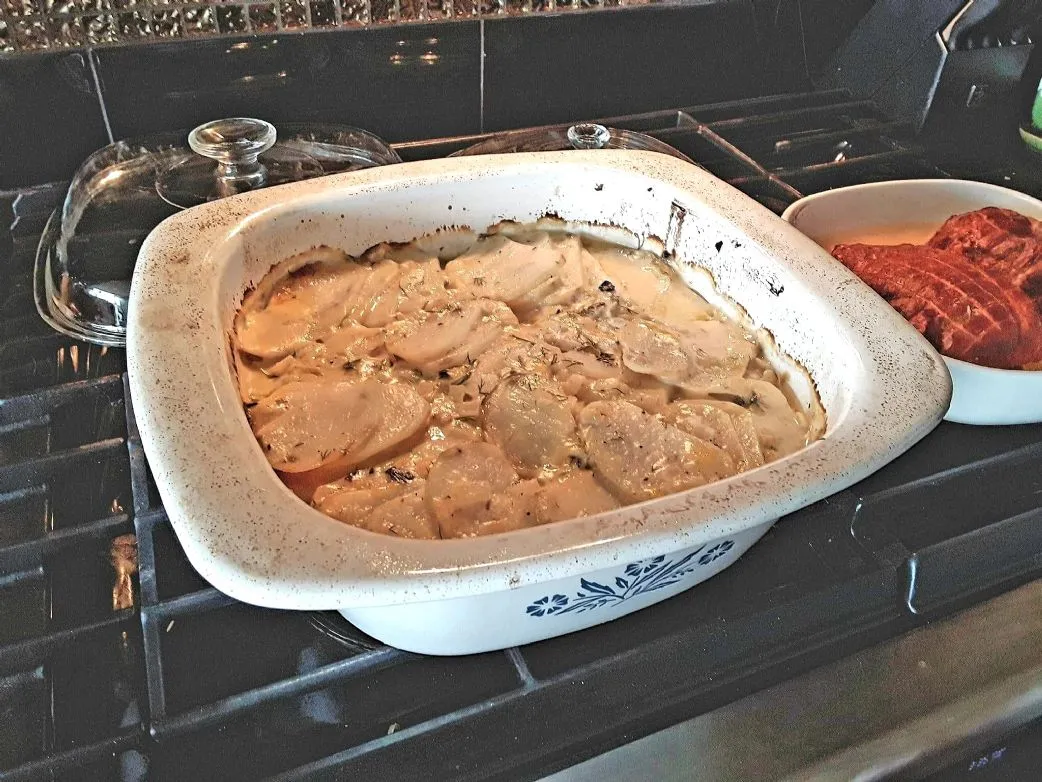 Überbackene Kartoffeln