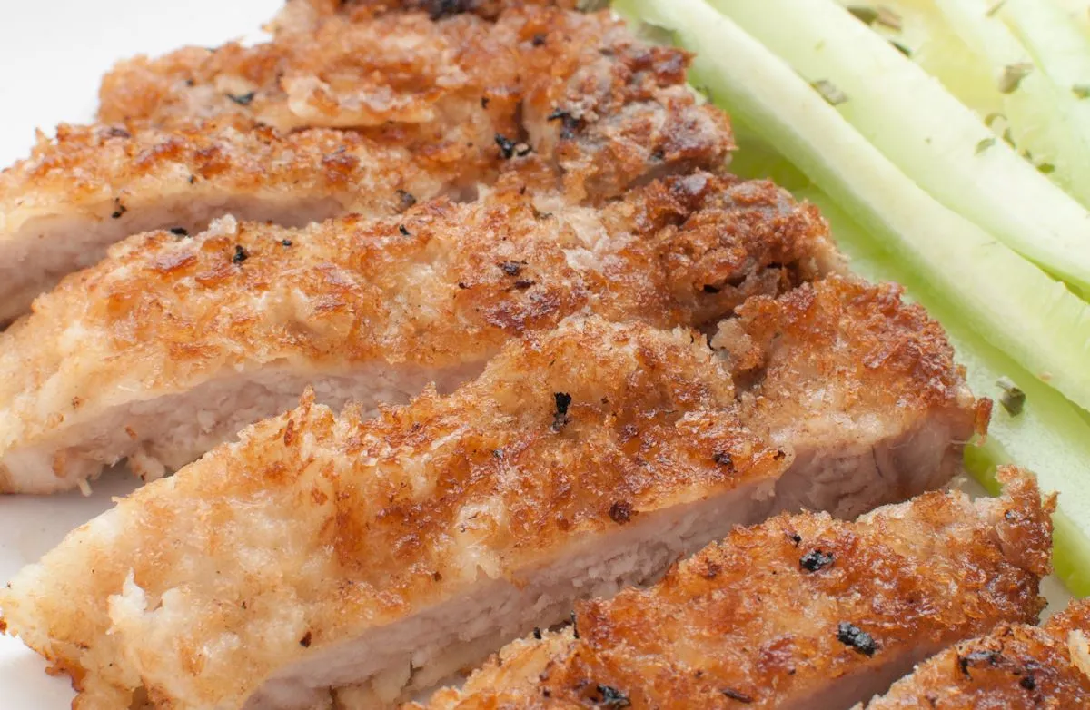 Senf-Panko-krustierter Schweinelenden