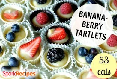 Beeren-Bananen gefrorene Tartlets