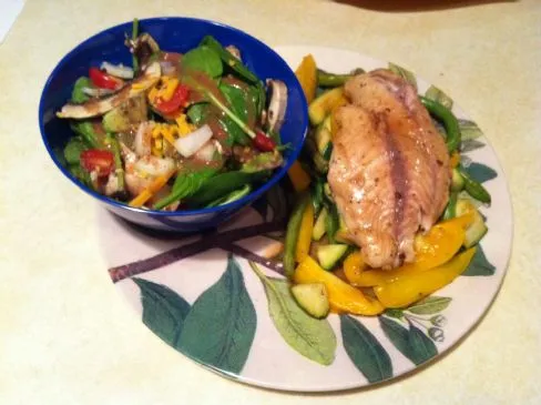 Teriyaki-asiatische Fisch-Gemüse-Pakete