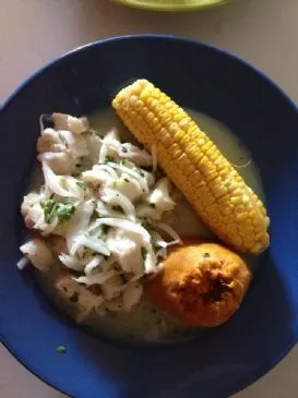 Ceviche mit Mais und Süßkartoffel