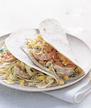 Garnelen-Tacos mit Zitrus-Kohl-Slaw