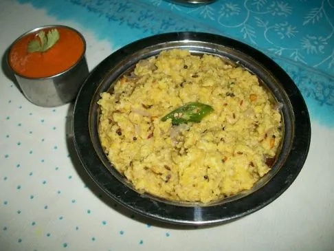 Moong Dal Spinat mit Haferflocken