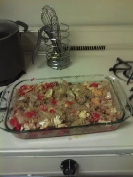 Gerösteter Tomaten-, Pilz- und Blumenkohl-Quinoa