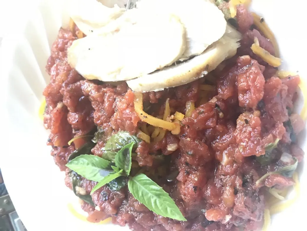 Capallini mit Hähnchen und Butternut-Kürbis-Nudeln von Tamera