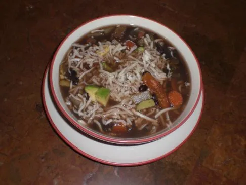 Schwarze Bohnensuppe