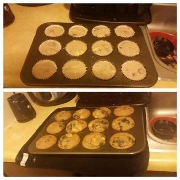 Zuckerfreie Bananen-Himbeer-Muffins